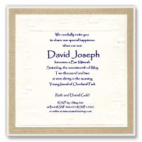 Sample of a wedding invitation