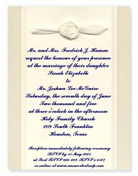 Sample of a wedding invitation